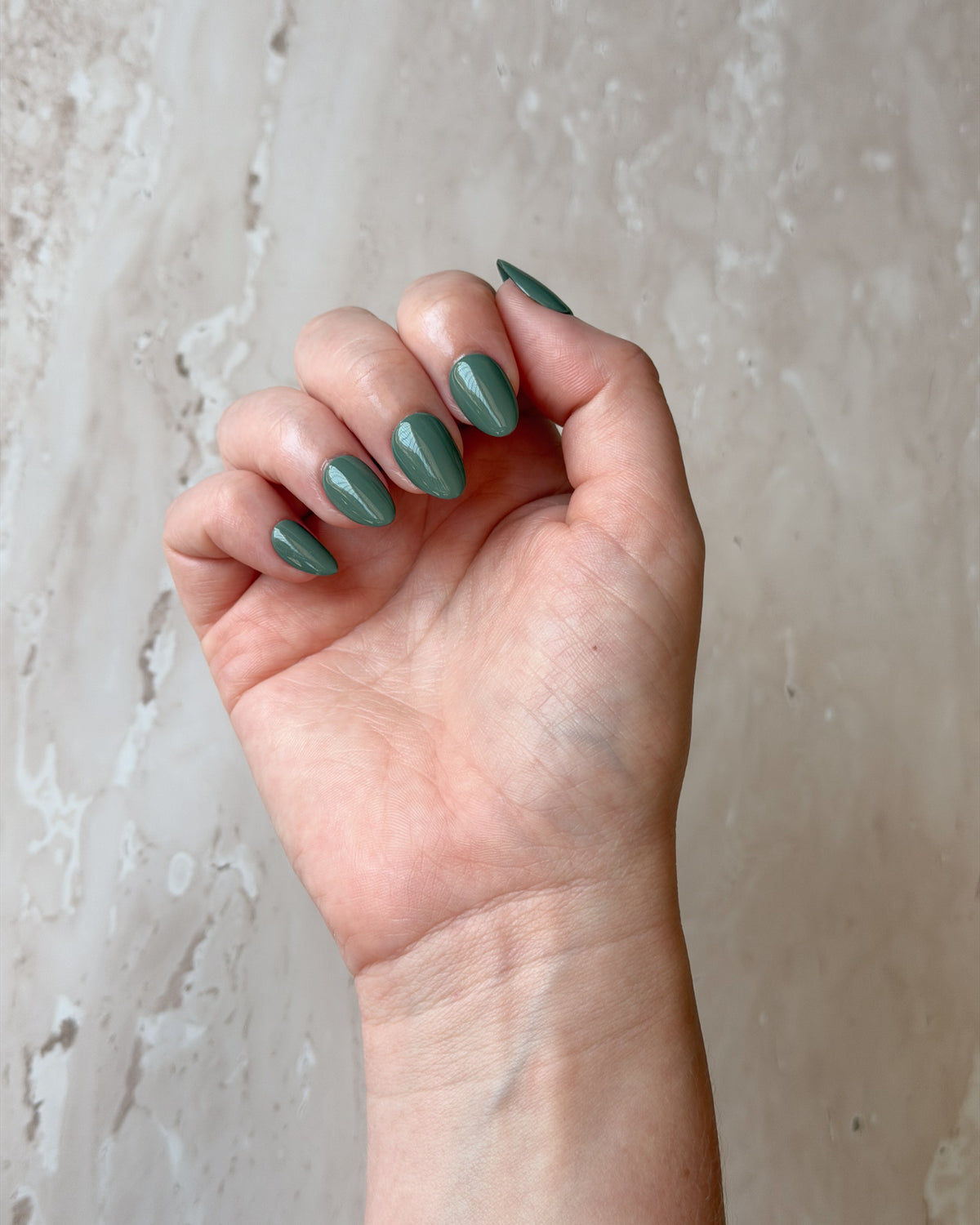 Eucalyptus — Almond Press-On Nails