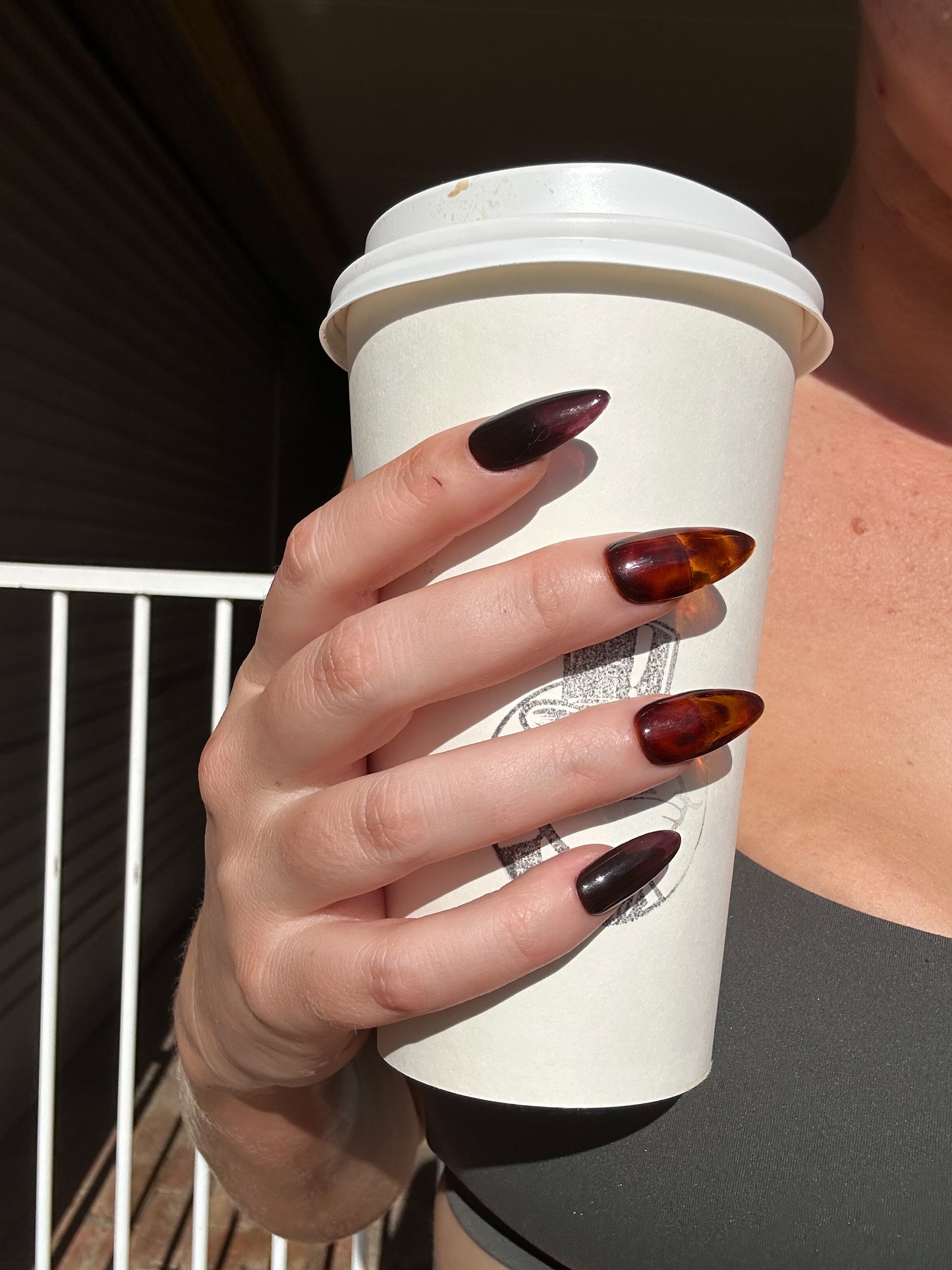 Midnight Safari — Almond Press-On Nails