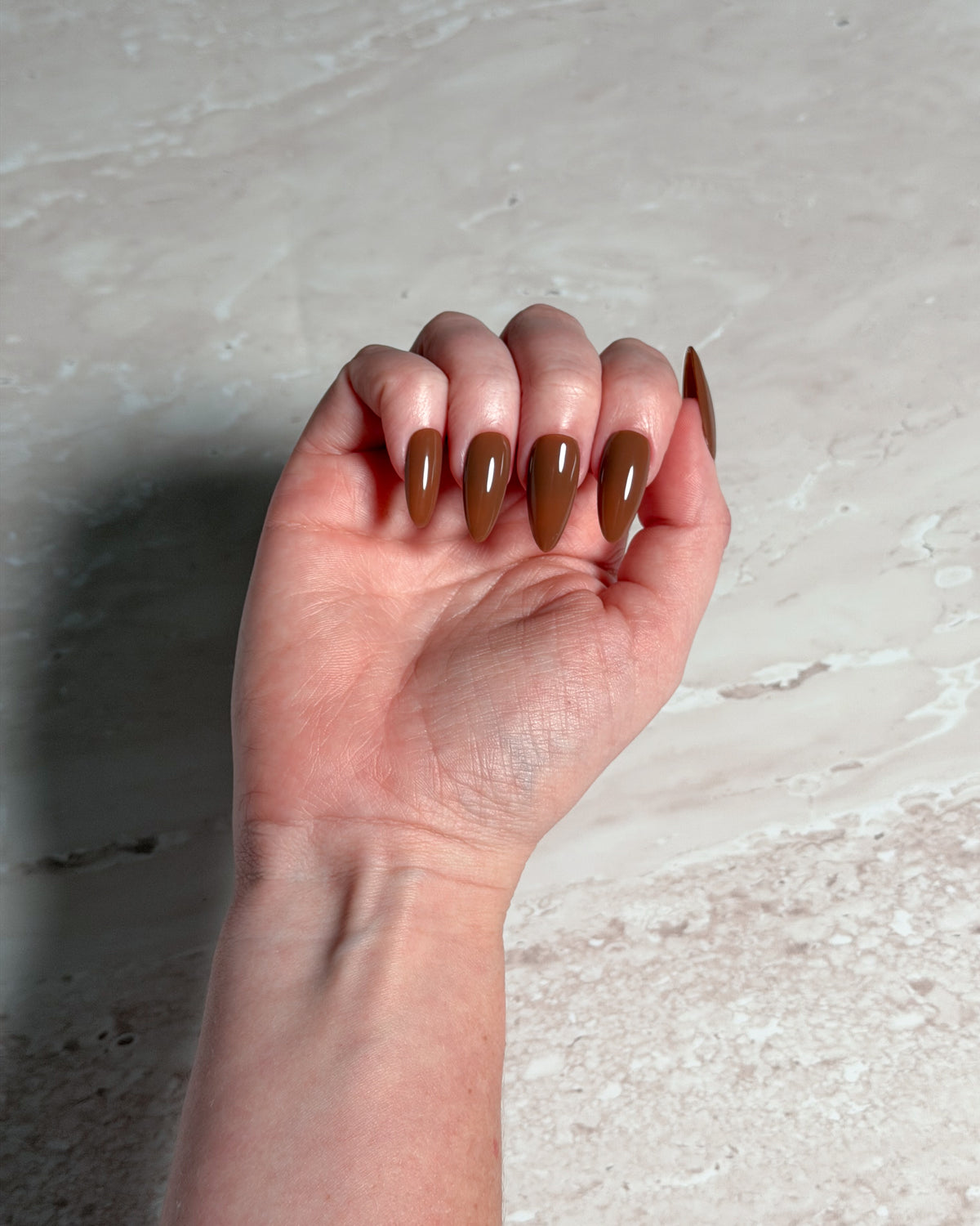 Cocoa — Almond Press-On Nails