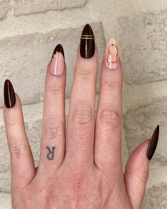 After Glow — Medium Almond Press-On Nails