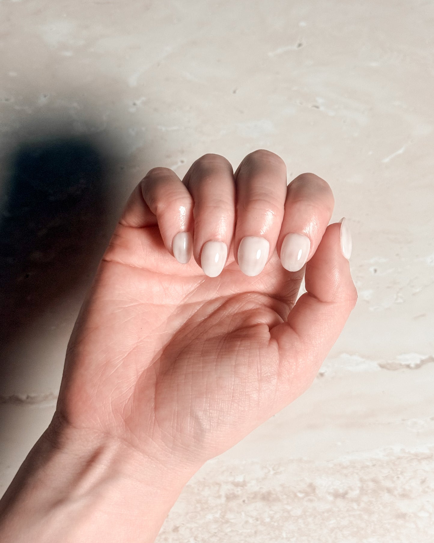 Porcelain — Oval Press-On Nails