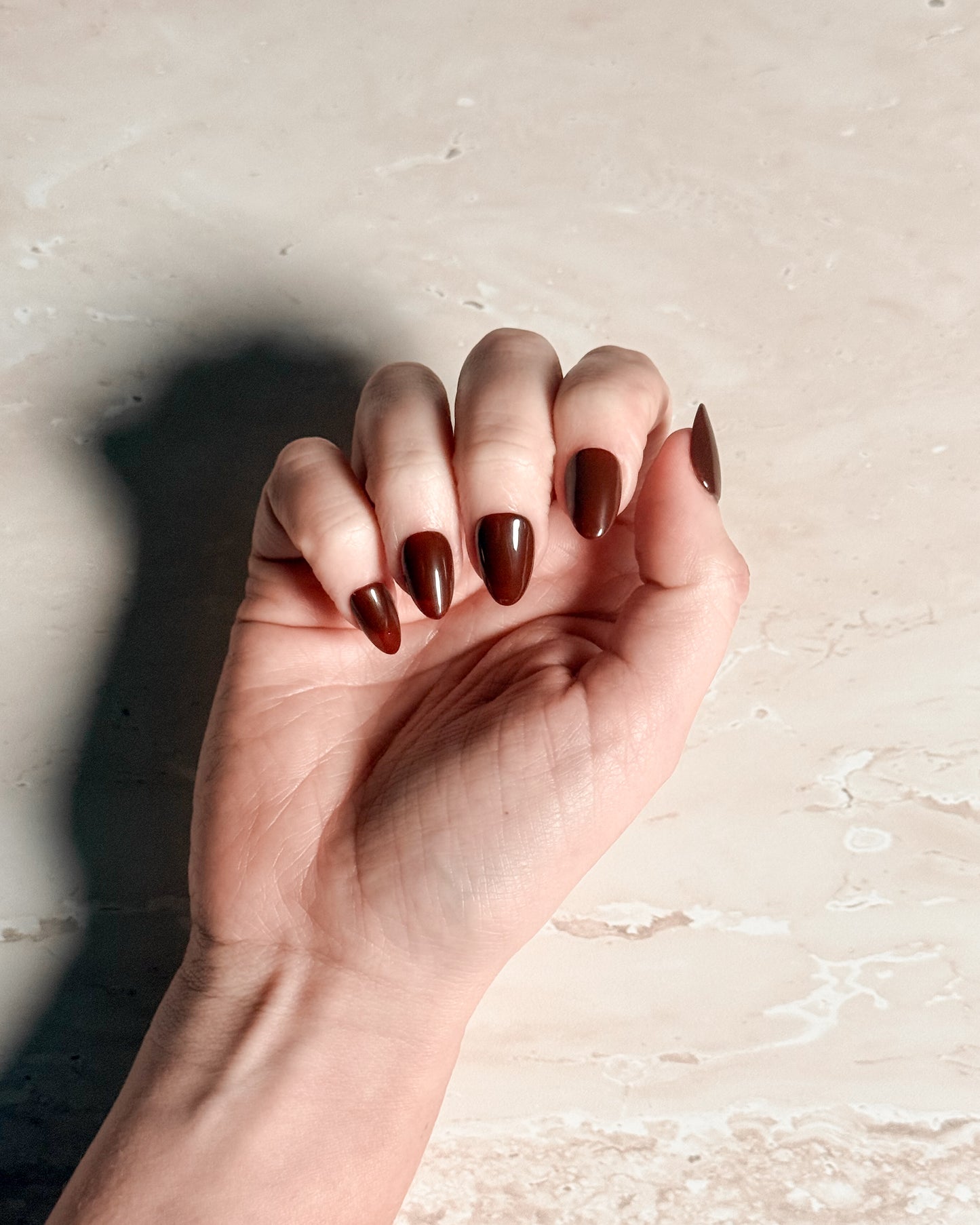 Truffle — Almond Press-On Nails