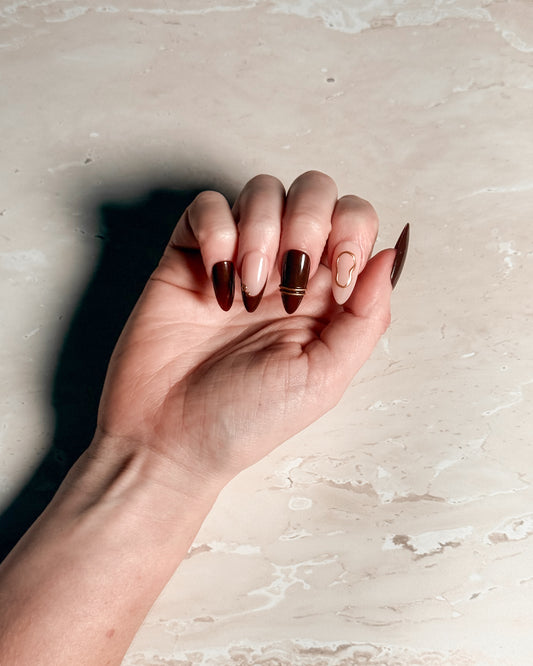 After Glow — Almond Press-On Nails