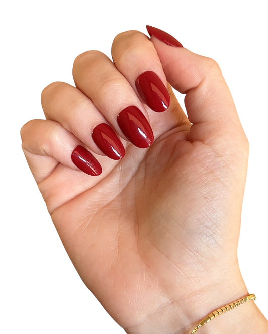 Rouge — Oval Press-On Nails