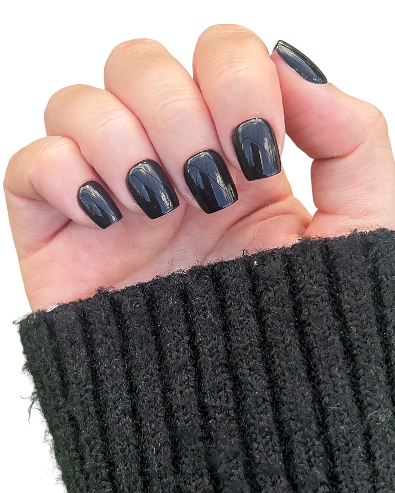 Noir — XS Square Press-On Nails