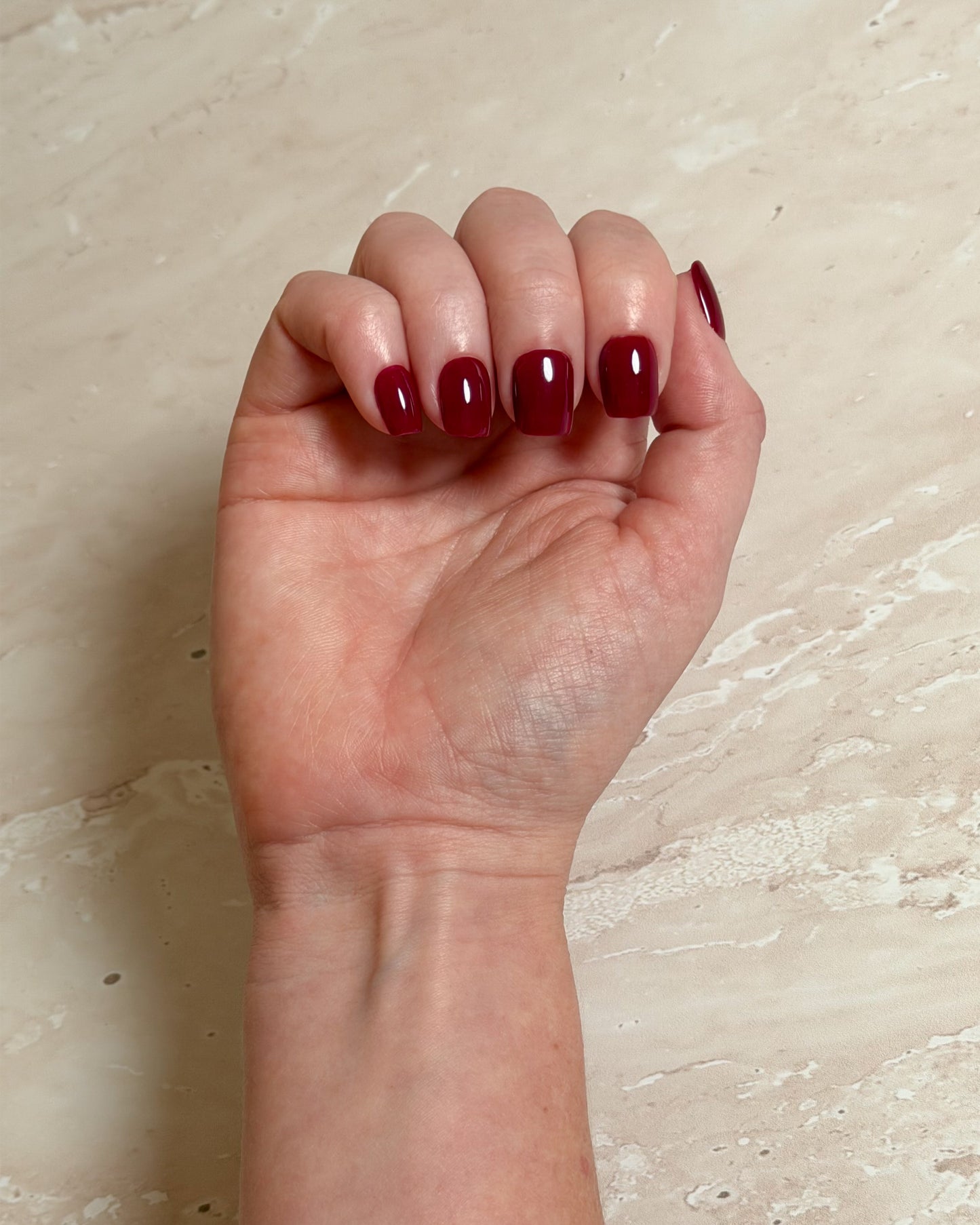 Merlot — Square Press-On Nails