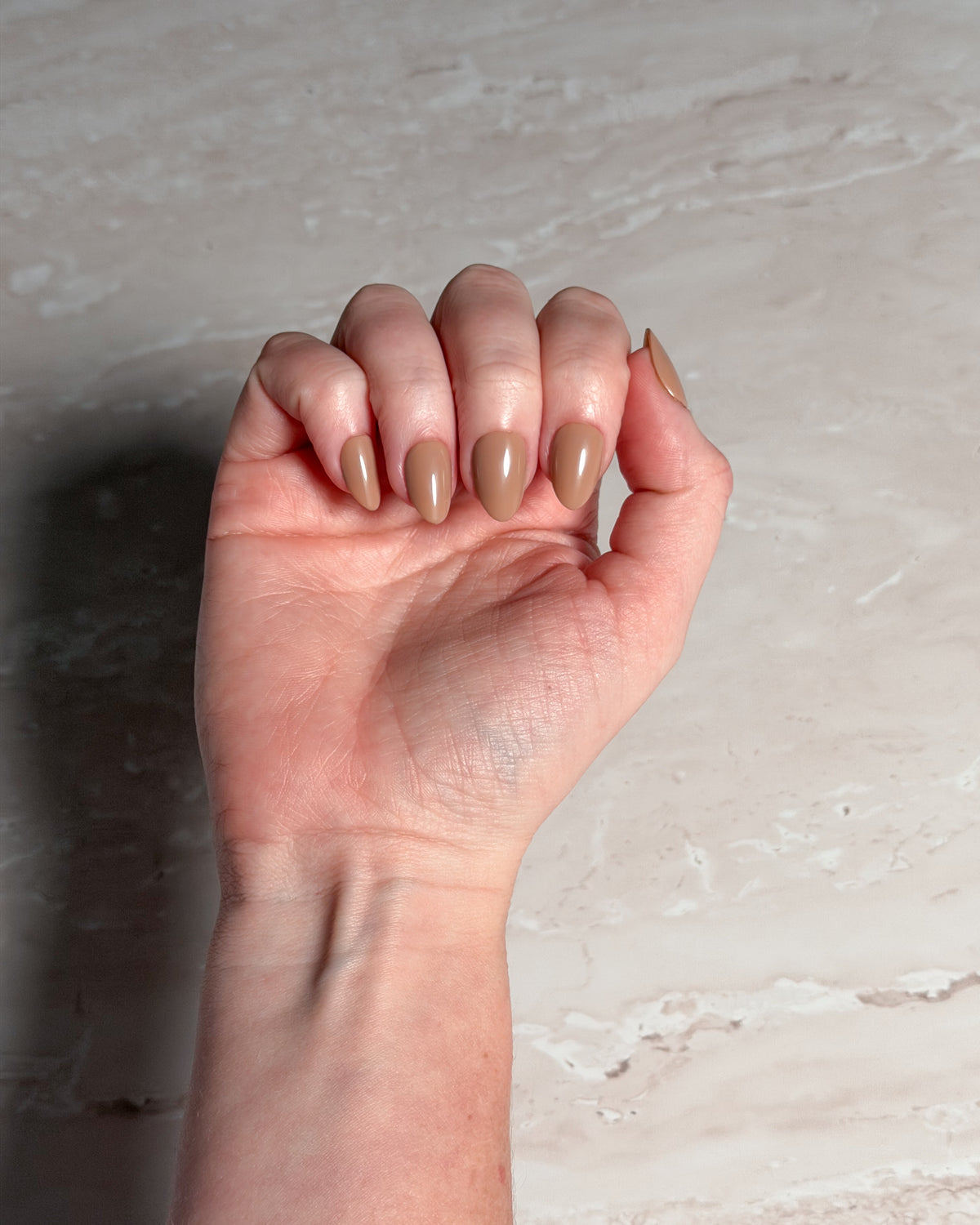 Stone — Almond Press-On Nails