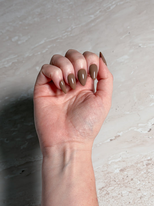 Mink — Almond Press-On Nails