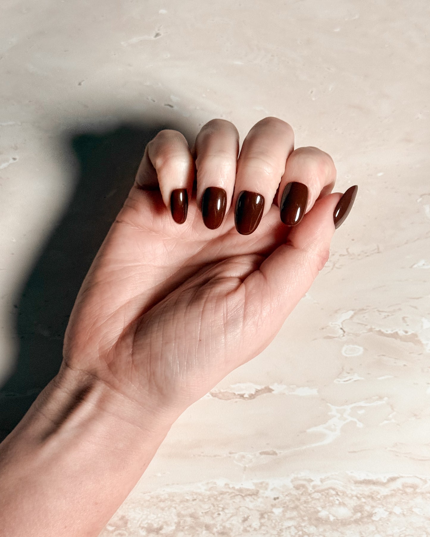 Truffle — Oval Press-On Nails