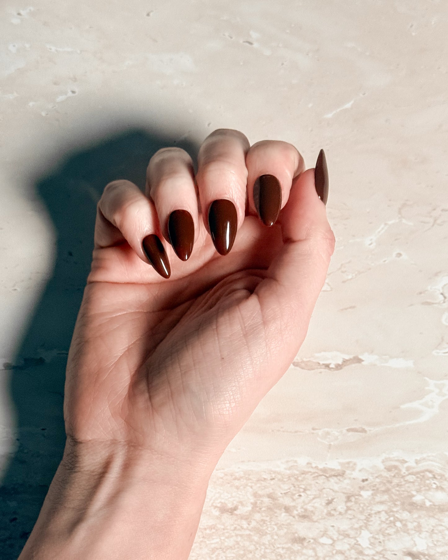 Truffle — Almond Press-On Nails