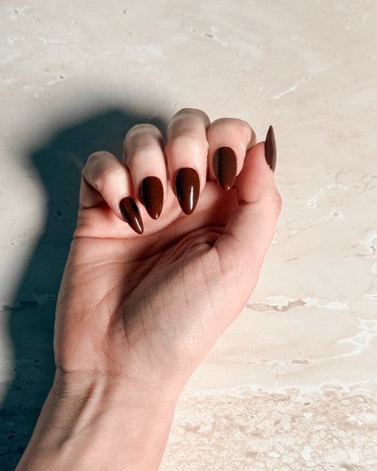 Truffle — Almond Press-On Nails