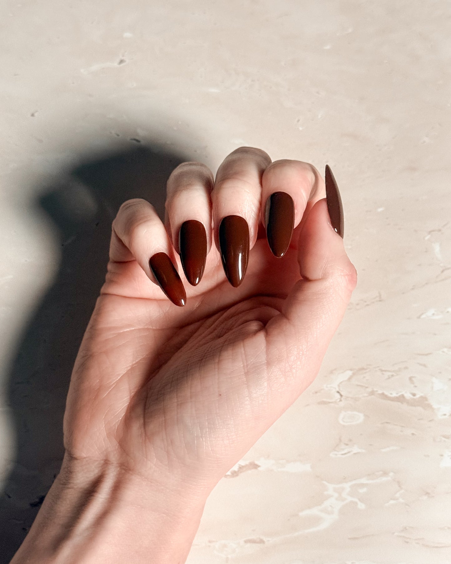 Truffle — Almond Press-On Nails