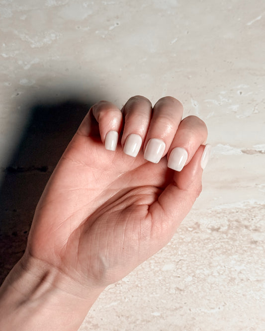 Porcelain — Square Press-On Nails