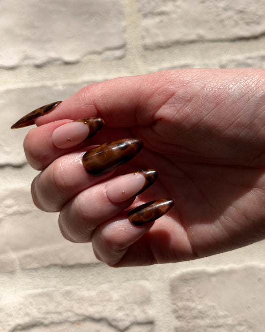Velvet Safari — Medium Almond Press-On Nails