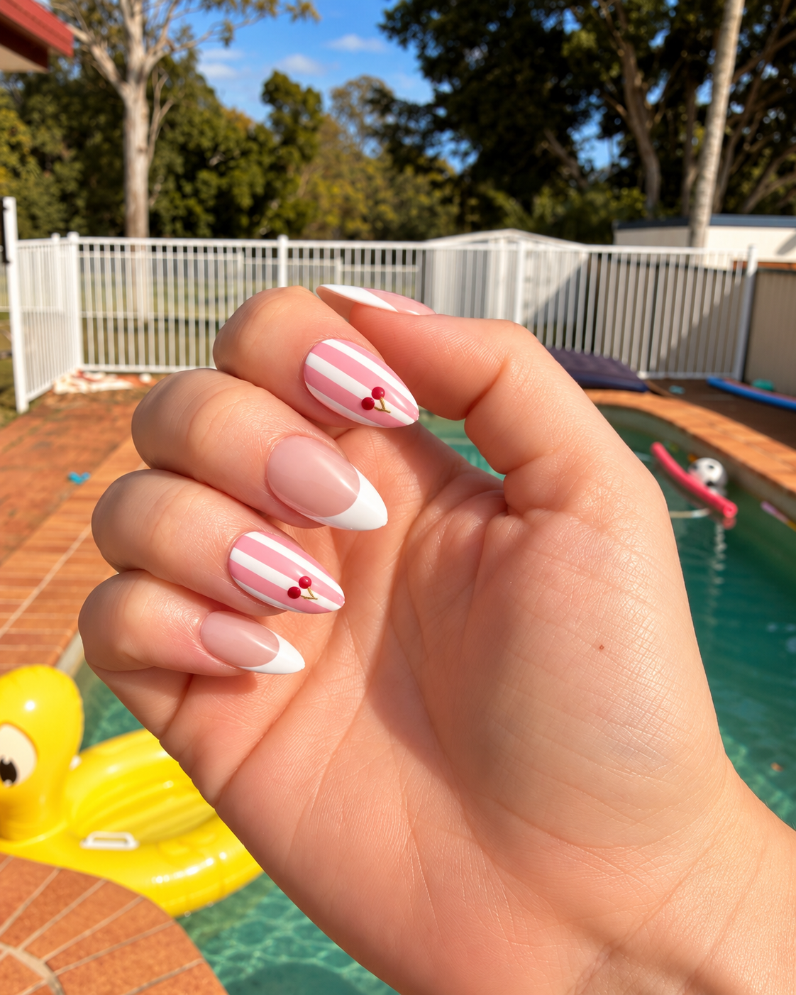 Cherry on Top — Almond Press-On Nails